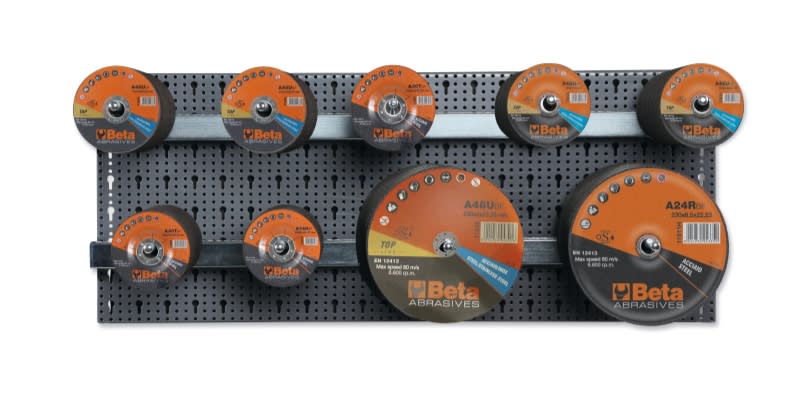 BETA - Assortimento di 560 dischi abrasivi rigidi con ganci senza pannello, assort.abrasivi modulo 560pz x c68 m/857.
