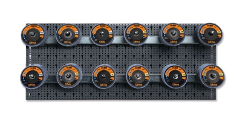 BETA - Assortimento di 120 dischi abrasivi lamellari con ganci senza pannello, assort.abrasivi modulo 120pz x c68 m/871.