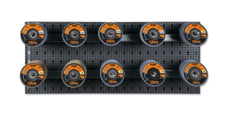 BETA - Assortimento di 100 dischi abrasivi lamellari con ganci senza pannello modulo 100pz x C68 M/878.