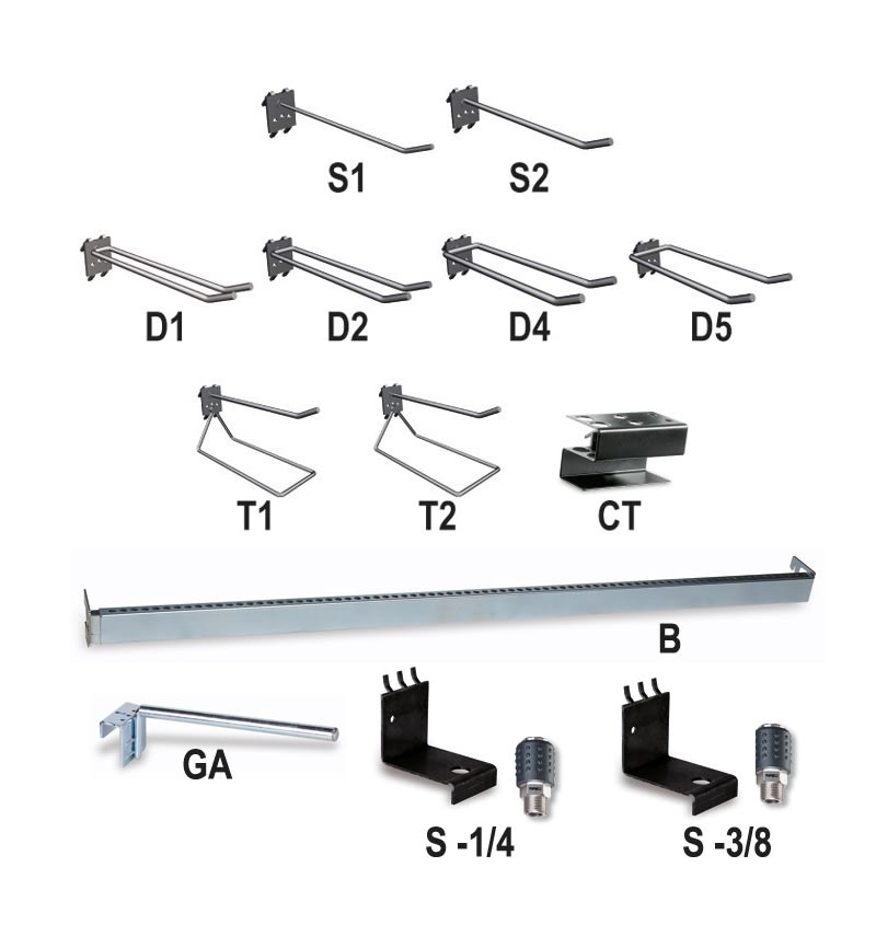 BETA - Ganci per espositori C60 C61 C68 C88 e supporti utensili pneumatici 3/8.