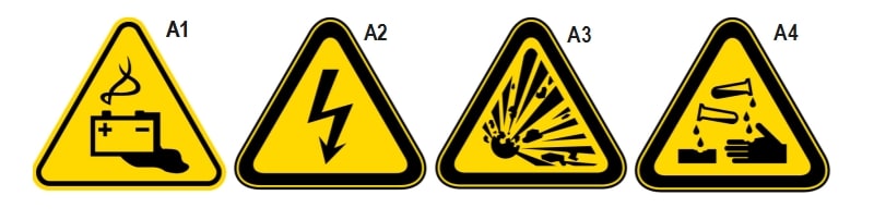 BETA - Cartelli di avvertenza in alluminio pericolo elettrico A2.