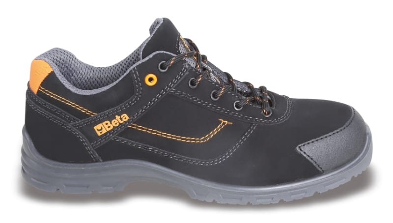 BETA - Scarpe in action nabuk idrorepellente con inserto antiabrasione nella zona del puntale, scarpe basse pelle flex s3 black fn 39.