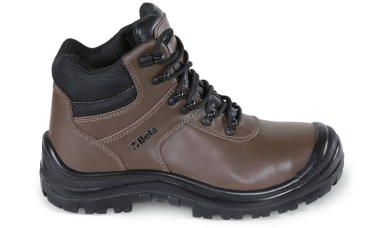 BETA - Scarpe alte in nabuk idrorepellente con rapido sfilamento e copripuntale di rinforzo in poliuretano S3 BASIC COMPOSIT BK 46.