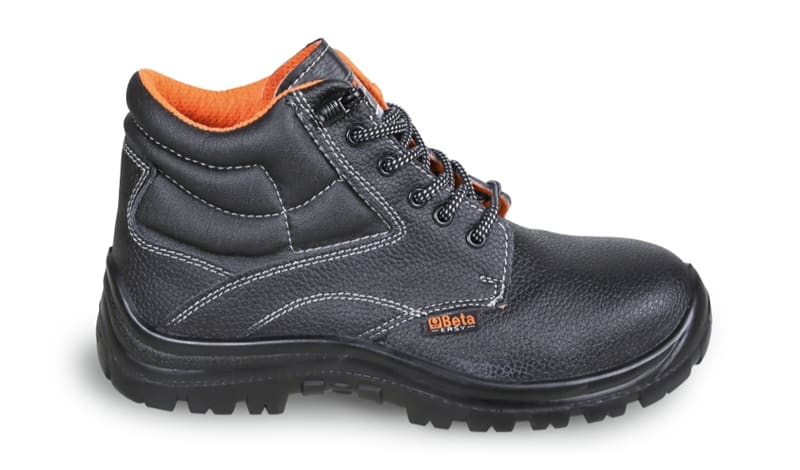 BETA - Scarpe alte in pelle nera idrorepellente S3 con rapido sfilamento EN 46.