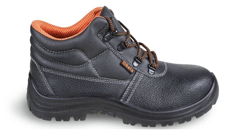 BETA - Scarpe alte in pelle idrorepellente con rapido sfilamento, scarpe alte pelle nera (S3) c/lam ck 43.