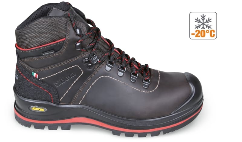 BETA - Scarpe alte in pelle idrorepellente con battistrada in gomma vibram trekking heritage mid s3 ci brown hmc 45. 072940745