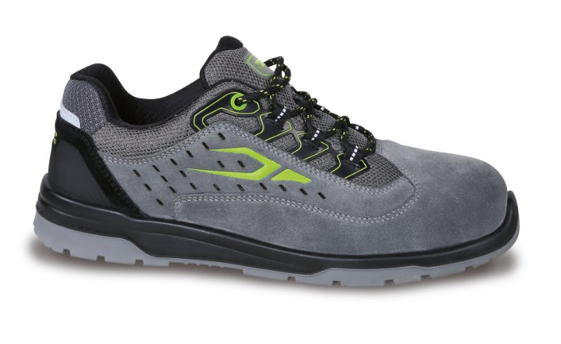 BETA - Scarpe scamosciate traforate con supporto di stabilità al tallone attive S1P NA 46.
