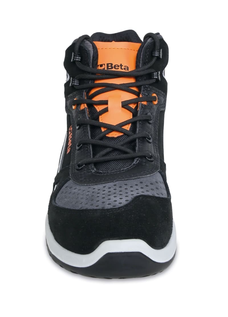 BETA - Scarpe alte in pelle scamosciata e microfibra idrorepellenti con inserti in carbon Sneakers Active Mid Pelle/Mesh(S3) AN 45.