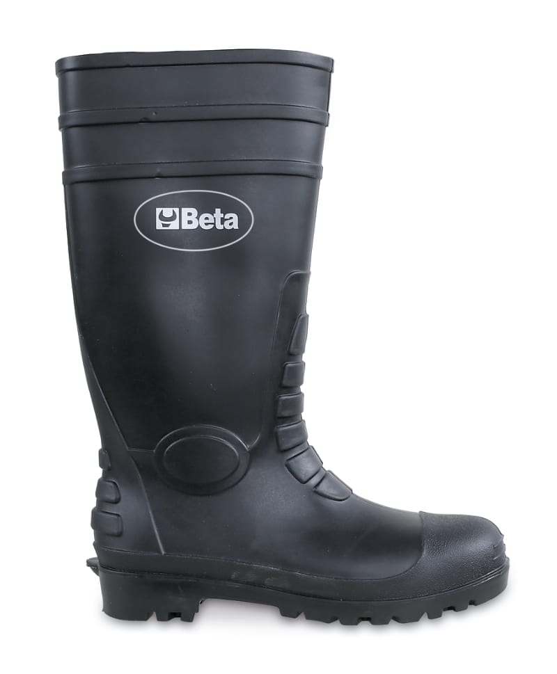 BETA - Stivali da lavoro in PVC nitrilico con battistrada antiscivolo autopulente, stivali PVC/gomma easy black n 42.
