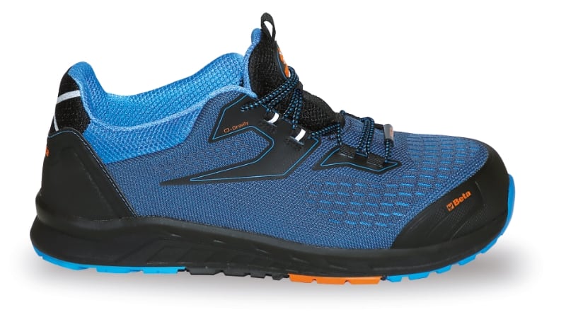 BETA - Scarpe 0-Gravity leggerissime, in tessuto intrecciato resistente e ad altissima traspirazione Flyknit Blu (S1P) B46.