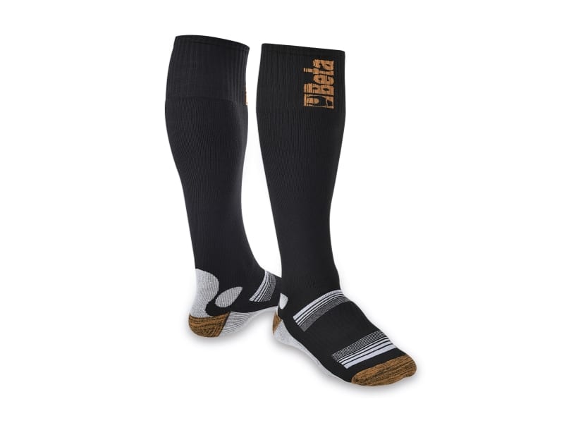 BETA - Calze lunghe nero in spugna elastocompressiva 43/46.