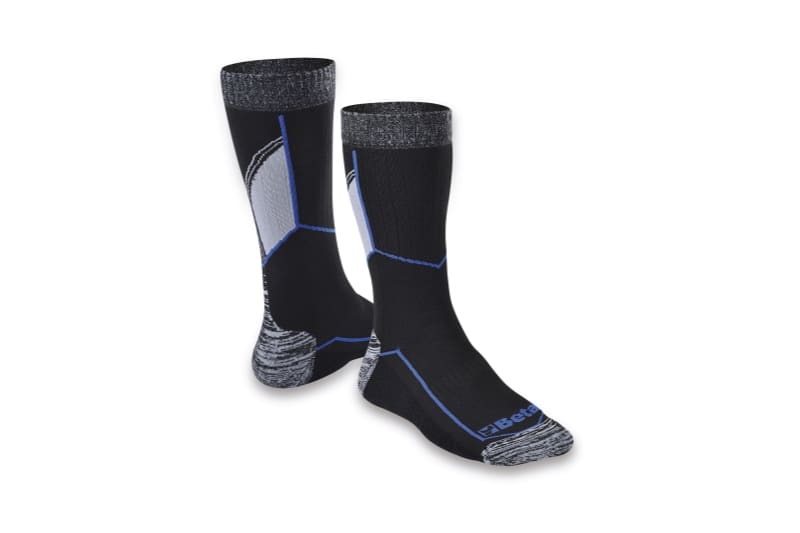 BETA - Calze corte nylon nido ape con inserti in texture traspirante 39/42.
