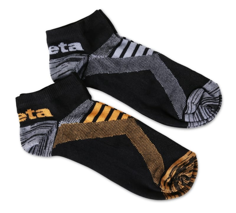 BETA - Due paia di calzini sneaker con inserti in texture traspirante, 2 paia calze sneaker nylon p 39/42.