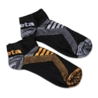 BETA - Due paia di calzini sneaker con inserti in texture traspirante, 2 paia calze sneaker nylon p 39/42.