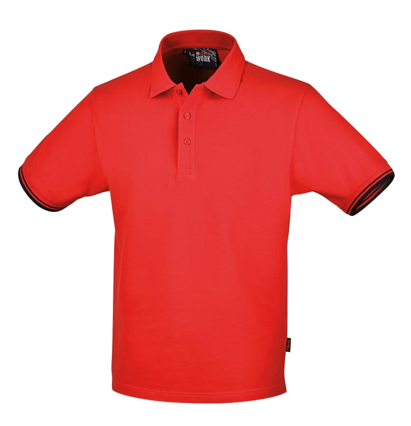 BETA - Polo 3 bottoni in 100% cotone 200 g, rosso, polo cotone-pique red tg. L