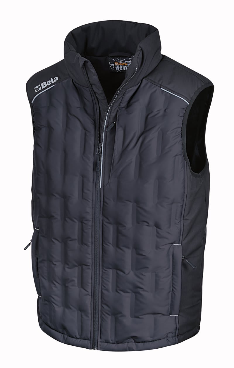 BETA - Gilet da lavoro multitasche impermeabile Texel Softshell Black-Grey TG. S.