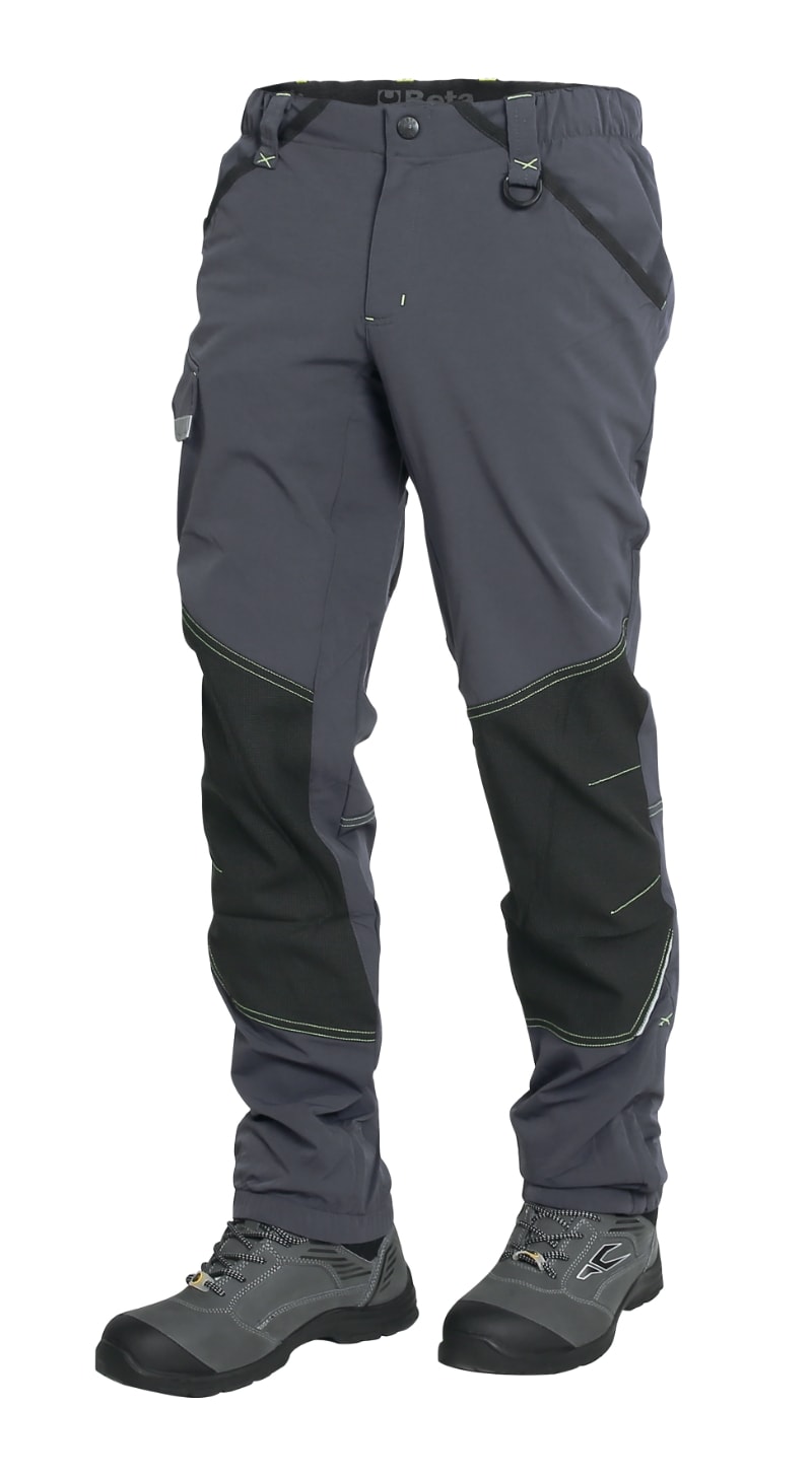 BETA - Pantaloni work trekking heavy in tessuto elasticizzato, pantaloni trek 265 gr stretch grey tg.M.