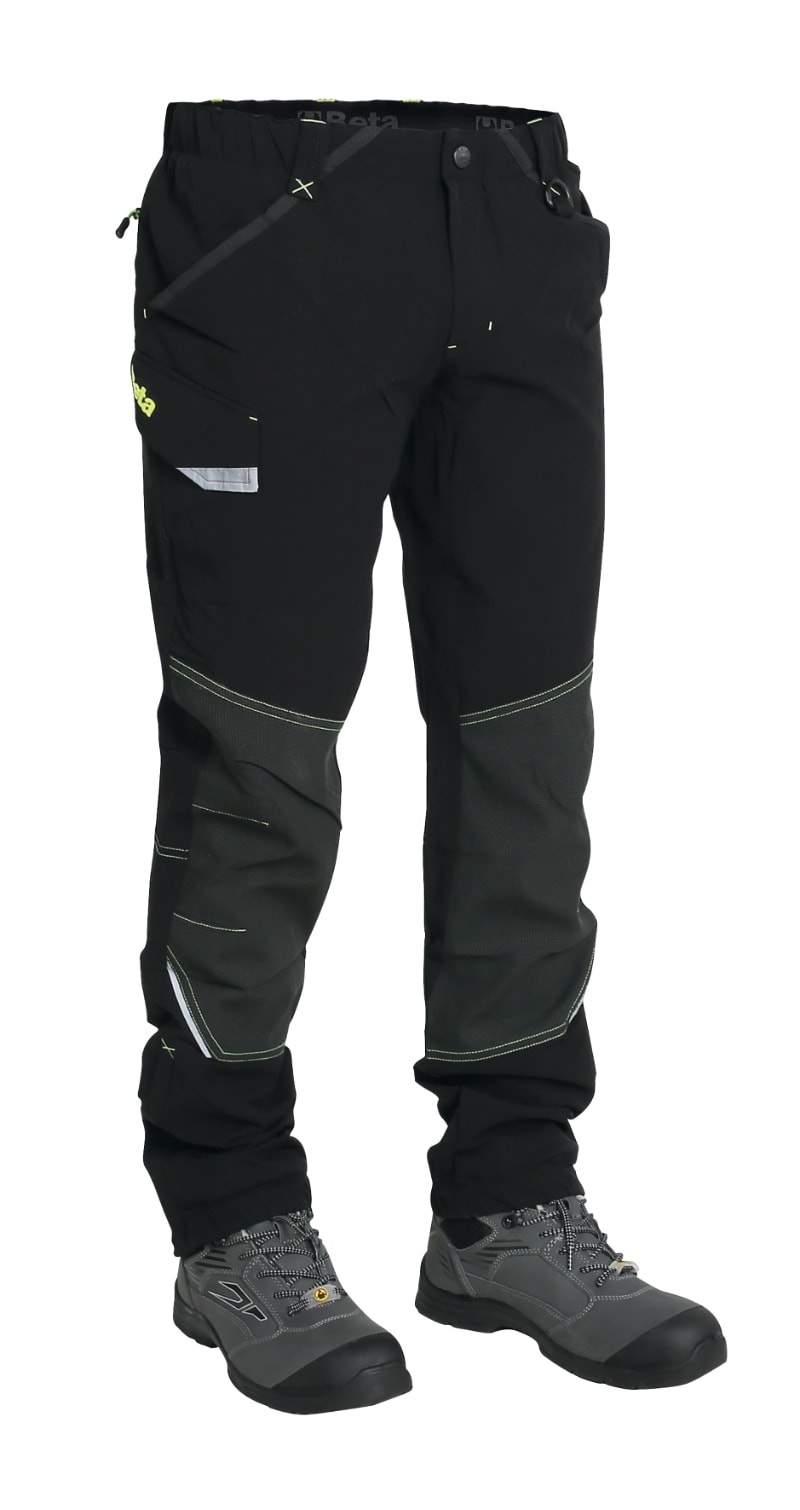 BETA - Pantaloni work trekking heavy in tessuto elasticizzato, pantaloni trek 265 gr stretch black tg.s.