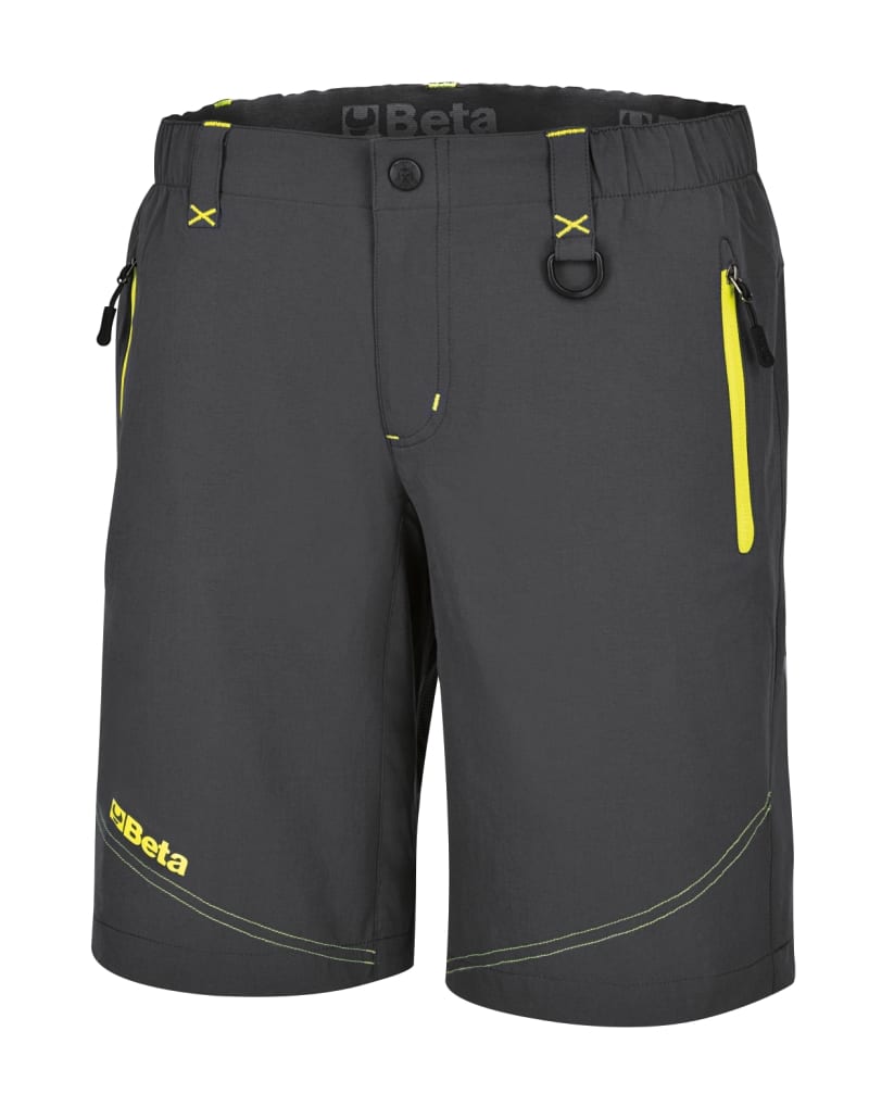 BETA - Bermuda work trekking light in tessuto elasticizzato 140 gr stretch grey taglia M.