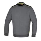 BETA - Felpa girocollo cotone grey con inserti neri sulle spalle e dettaglio verde fluo taglia XS.