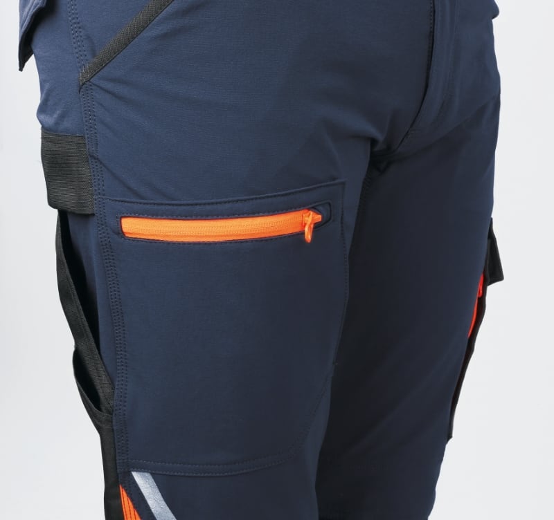 BETA - Pantaloni da lavoro multitasche elasticizzati 260gr nylon ocean-blue tg.XXXL.