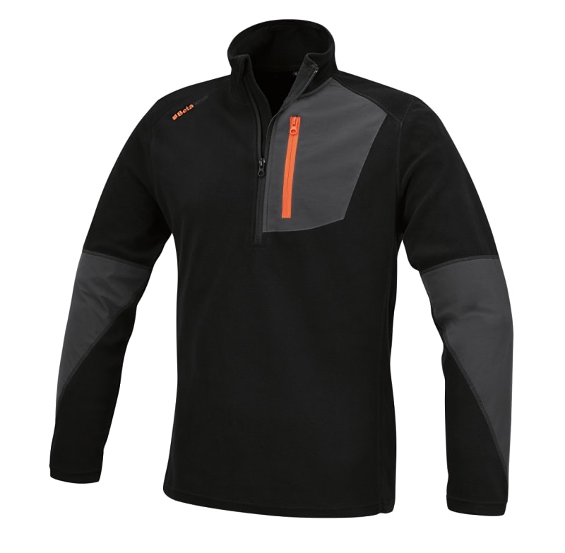 BETA - Micropile zip corta elasticizzato 180gr zip corta black tg.L