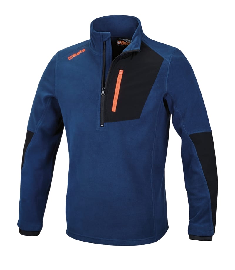 BETA - Micropile zip corta elasticizzato 180gr zip corta o.blue tg.xxxl.