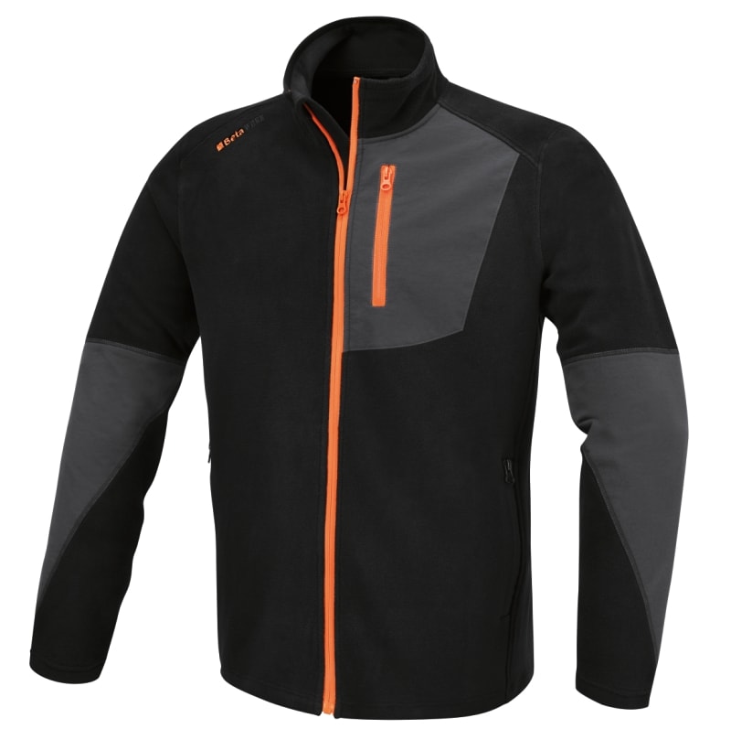 BETA - Pile zip lunga elasticizzato 280gr zip lunga black tg.m.