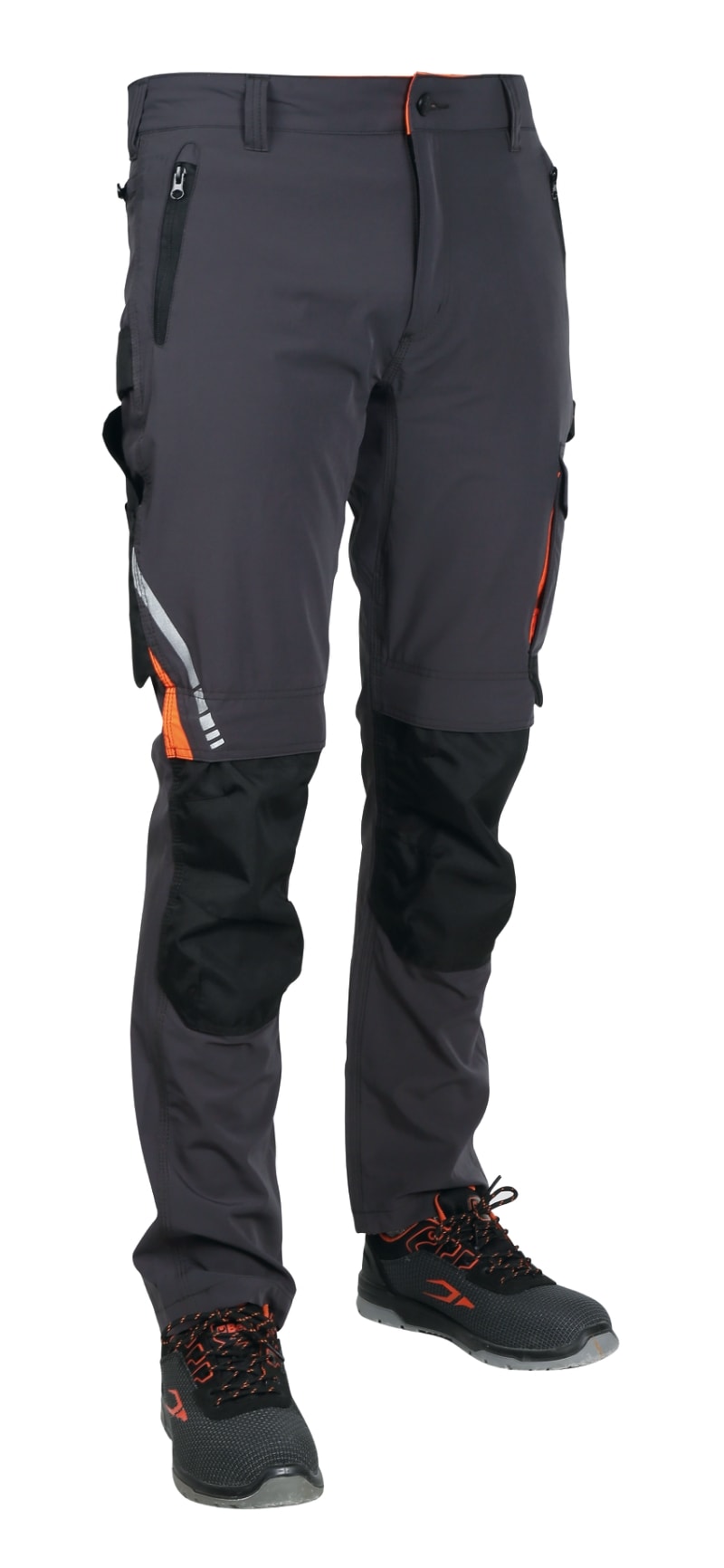BETA - Pantaloni da lavoro leggeri multitasche elasticizzati slim fit 140gr nylon grey tg. S
