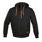 BETA - Felpa zip lunga con cappuccio nera taglia XL.