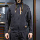 BETA - Felpa zip lunga con cappuccio grey taglia XS.