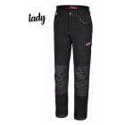 BETA - Pantaloni da lavoro da donna multitasche in 100% cotone elasticizzato, 220g, colore nero, taglia S.