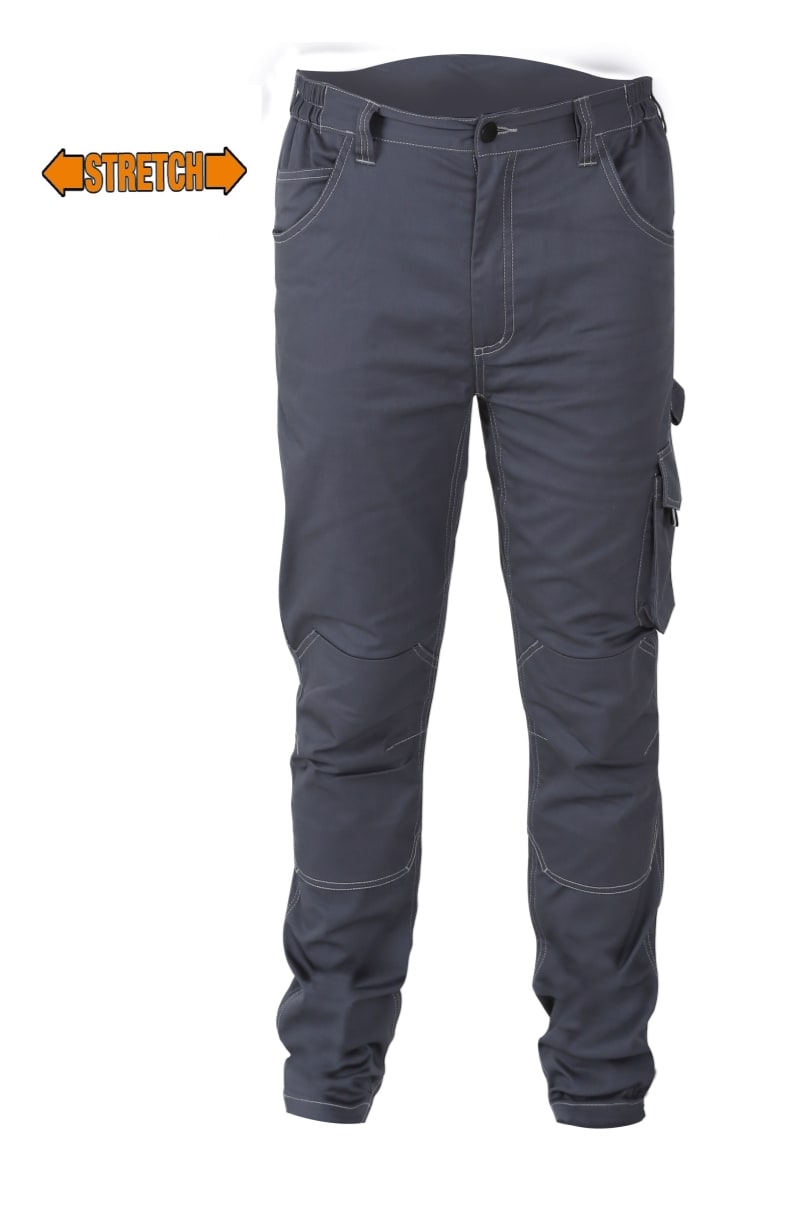 BETA - Pantaloni da lavoro elasticizzati slim fit in twill 250g stretch grey taglia XXL. 078300005