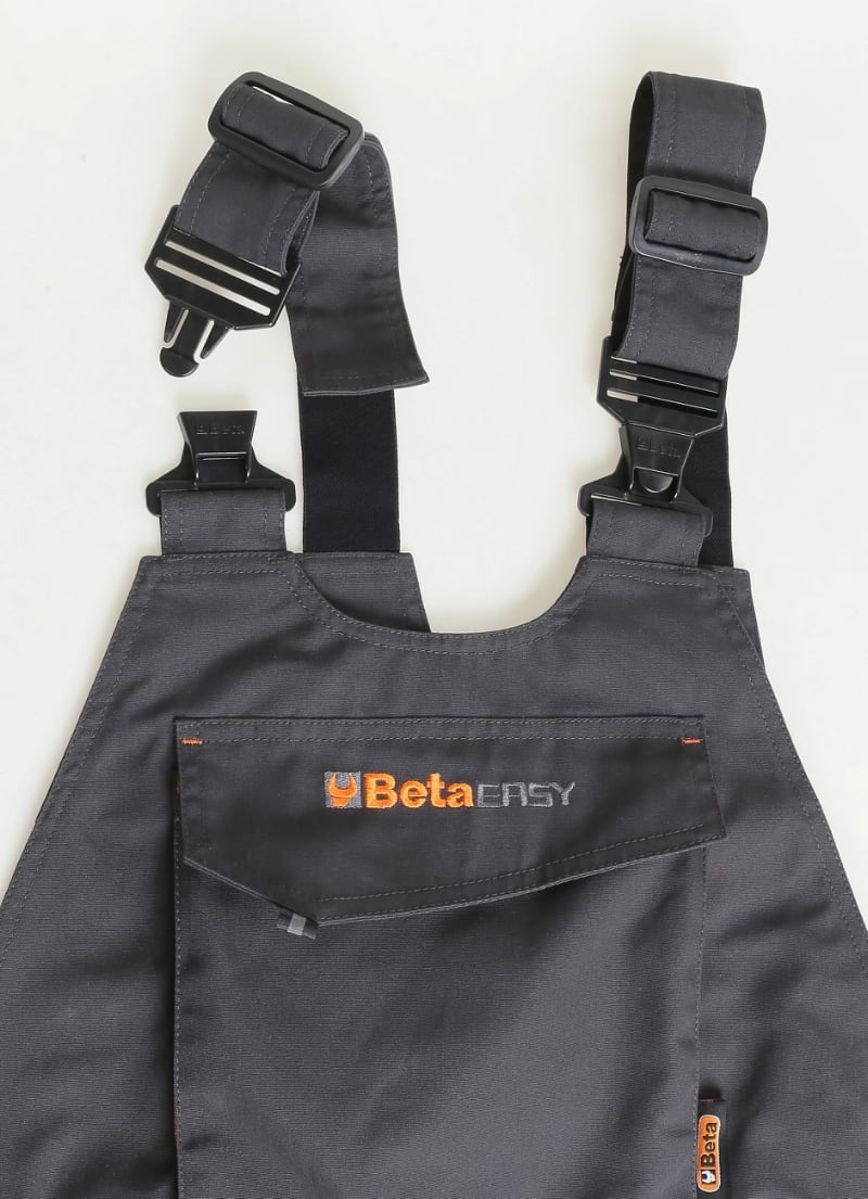 BETA - Salopette leggera da lavoro nuovo design - migliore vestibilità, salopette twill 180gr easy grey tg.m.