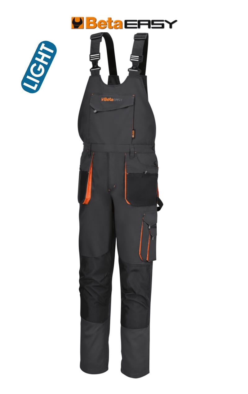 BETA - Salopette leggera da lavoro Twill 180gr Easy Grey - Migliore vestibilità XXXL.