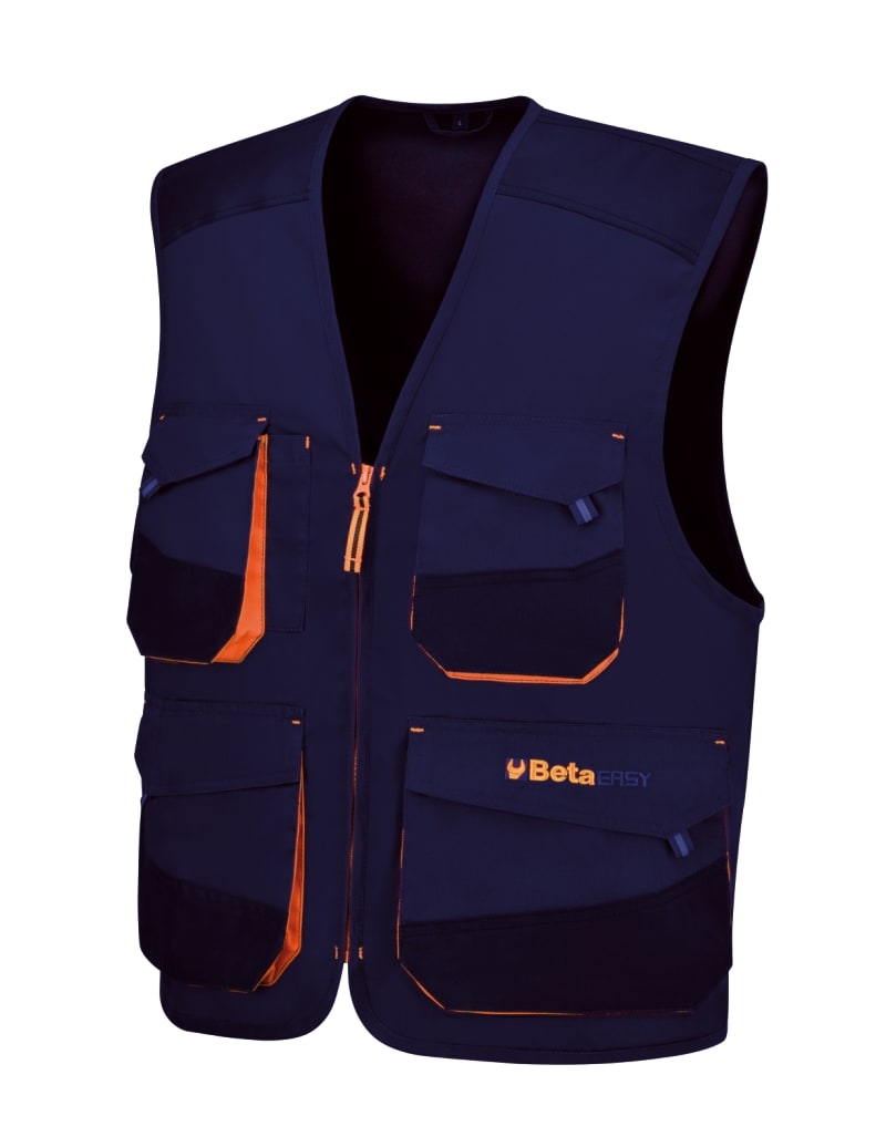BETA - Gilet da lavoro Beta Easy leggero blu, gilet twill 180gr easy blue tg.L.