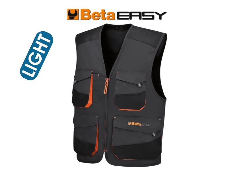 BETA - Gilet leggero da lavoro Twill 180gr Easy Grey - Migliore vestibilità TG.S. 078670801