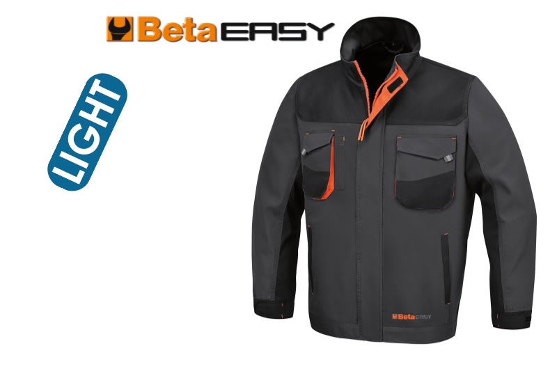 BETA - Giacca leggera da lavoro Twill 180gr Easy Grey Nuovo Design Migliore vestibilità TG.XXXXL.