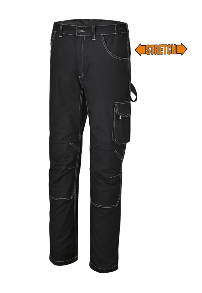 BETA - Pantaloni da lavoro elasticizzati Slim fit Canvas 290G Stretch Black TG.S.