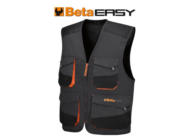 BETA - Gilet da lavoro nuovo design migliore vestibilità gilet canvas easy grey tg.s.