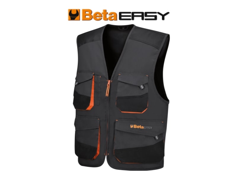 BETA - Gilet da lavoro nuovo design migliore vestibilità gilet canvas easy grey tg.s.