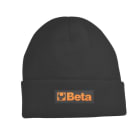 BETA - Berretto invernale con risvolto taglia unica in lana, colore nero, ideale per mantenere il calore.
