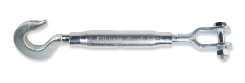 BETA - Tenditore gancio e forcella canaula a tubo DIN 1478 zincato, tenditori tubo gancio forcella TZ M12.