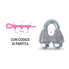 BETA - Confezioni appendibili con 4 morsetti zincati UNI EN 13411-5 misura K-6,5 per un fissaggio sicuro e resistente.