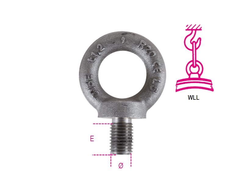 BETA - Confezioni appendibili con golfari maschi din580 c15e neri n k-m24 per soluzioni di fissaggio sicure e versatili.
