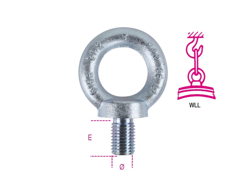 BETA - Confezioni appendibili con golfari maschi din580 c15e zinc. z k-m30, ideali per soluzioni di fissaggio sicure e resistenti.