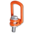 BETA - Golfare maschio per sollevamento con staffa disassata, acciaio legato ad alta resistenza, golfari girevoli disass. t. 2,5 m20-35mm.