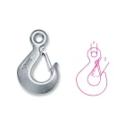 BETA - Ganci per sollevamento con sicura acciaio al carbonio zincati a occhio sollevamento gr.4 ton. 0,5 500. 080510205