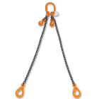 BETA - Pendente per sollevamento con ganci self-locking e accorciatori catena a 2 bracci, grado 8, pendenti 8mm 2 bracci en818 m4 c8 a/sl.