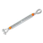 BETA - Tenditore ad occhio e forcella ad alta resistenza zincato a caldo, tenditori occhio-forc.zinc/cal 1'x12'.